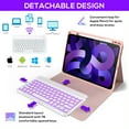 thumbnail image 3 of Typecase Keyboard Case for iPad Air 5th Generation: Folio Smart Cover for iPad 10.9" Air 5th/4th Gen & iPad Pro 11 inch 2021 3rd & 2nd Gen, Backlit Wireless Keyboard with Pencil Holder(Rose Gold), 3 of 10