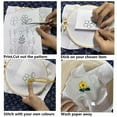 thumbnail image 6 of Lierteer 12 PCS Water Soluble Embroidery Paper for Machine Embroidery and Hand Stitching, 6 of 9