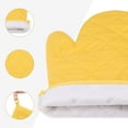 thumbnail image 6 of Unique Bargains Pot Holders Heat Resistant Kitchen Gloves Yellow 4.7x13.8inch, 6 of 7