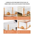 thumbnail image 6 of Orange Pumpkin Bed Skirt Queen Size 18 Inch Drop, Thanksgiving Fall Leaf Vintage Farmhouse Wrap Around Dust Ruffle Bedskirts, Wrinkle & Fade Resistant Easy Fit Bedskirt with Adjustable Elastic, 6 of 8