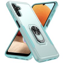 Dteck for Samsung Galaxy A14 5G Case with Kickstand, Shockproof 360 Rotatable Metal Ring Stand Magnetic Protective Heavy Duty Armor work with Car Mount Holder for Galaxy A14 5G, Green