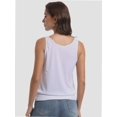 thumbnail image 4 of Women's Casual Banded Bottom Cami Shirt V Neck Sleeveless Loose Summer Tank Top Camisole, 4 of 4