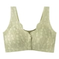 thumbnail image 1 of Women's Front Open Button Oversized Gathered Anti Sagging Bra With Comfortable And Traceless Upper Support, 1 of 2