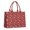 Red Christmas Snowflake, variant on Large Capacity Tote Bag,Red Christmas Snowflake Pattern Handbag Fashion Luxury Tote Bag,15.7"x13"x 5.1" Inches,Laptop Compatible