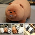 thumbnail image 2 of We Bare Bears Plush Doll Ice Bear/Grizzly/Panda Stuffed Toy The Three Bare Bears Cartoon Figure Cushion Ornament for Kid, 2 of 3