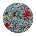 thumbnail image 4 of HAOXIT Fleurine for Round Tables and One Gray Napkin, Kitchen Dining Table Cloth, Table Cover for Indoors and Outdoors, , Glowing Red, Pink,Round 46-50, 4 of 8
