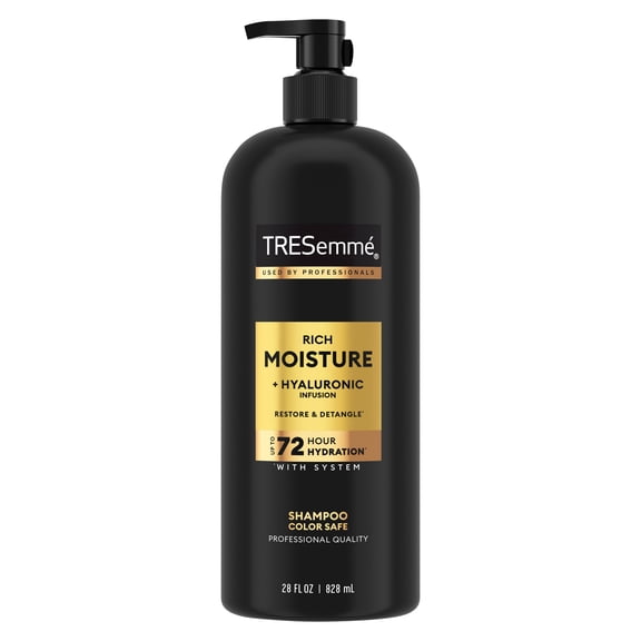TRESemmé Rich Moisture Shampoo Professional Quality Salon-Healthy Look and Shine Moisture Rich Formulated with Vitamin E and Biotin Shampoo for Dry Hair 28 oz