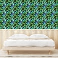 thumbnail image 3 of Ambesonne Leafy Design Peel & Stick Wallpaper for Home, Tropical Silhouettes, 13"x36", Charcoal Grey Lime Green, 3 of 5