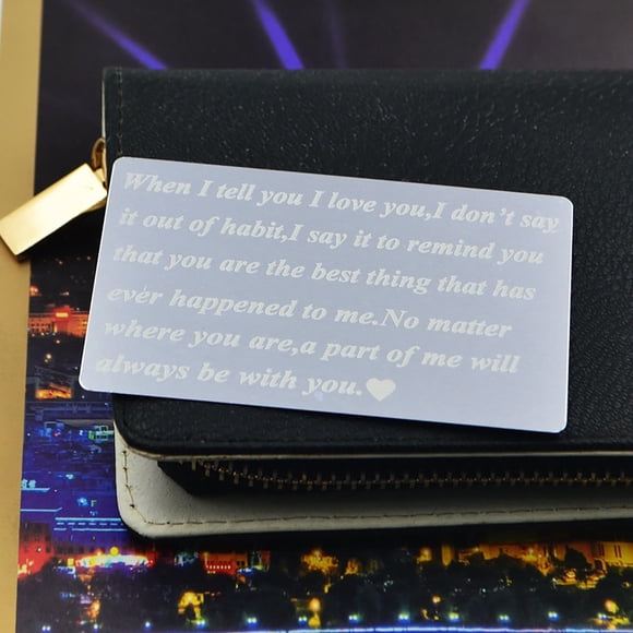 Sentmoon Todays Deals Clearance Sales Wallet Insert Card Christmas Gift For His Husband Valentine’s Day Wife Girlfriend Anniversary Gift Deals of the Day Clearance Prime