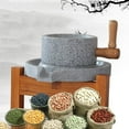 thumbnail image 6 of Nelbons  Natural Smooth Granite Manual Food Paste Mill, Hand Crank Wet Grain Grinder with Stand, 6 of 9