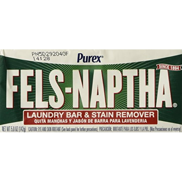 Fels Naptha Laundry Soap Bar & Stain Remover Pack of 2, 5.0 Oz per