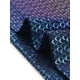 thumbnail image 5 of INSPIRAR CHIC Blusas de fiesta brillantes de manga corta texturizadas metálicas para mujeres XL azul oscuro, 5 of 6