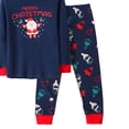 thumbnail image 5 of WIBACKER 2-7T Toddler Boys Girls Christmas Pajamas Sets for Kids Snug Fit Cotton 2-piece Sleepwear - Navy Santa 3T, 5 of 8