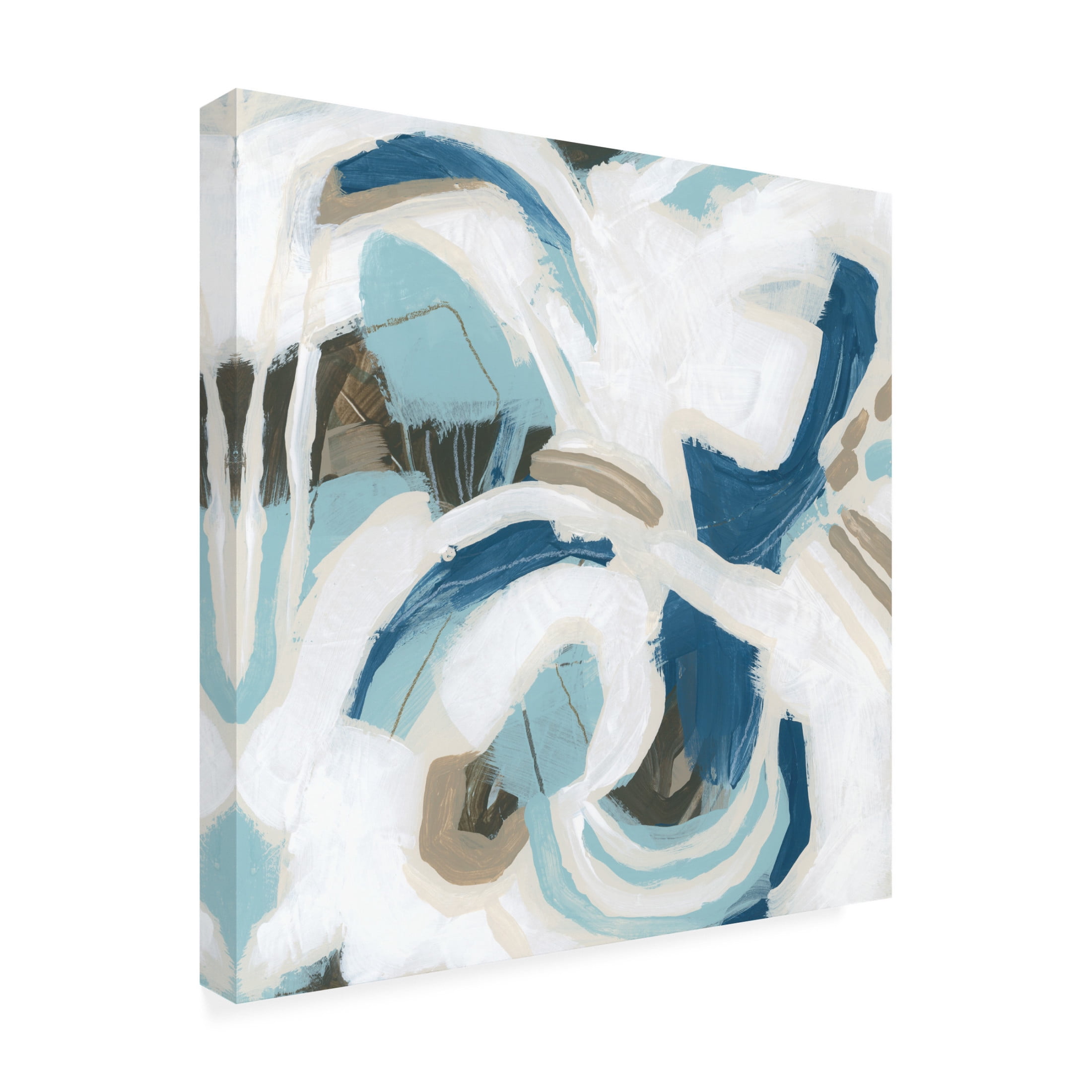Canvas Wall Art - June Erica Vess 'Azul Rhythm II' Wall Art for Living Room, Bedroom, or Office Décor by Trademark Fine Art - 24 x 24 Inches