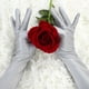 thumbnail image 4 of Guantes largos para mujer de los años 20, manoplas de dedo completo para fiesta de noche, elegante guante de ópera Plata One Size, 4 of 4
