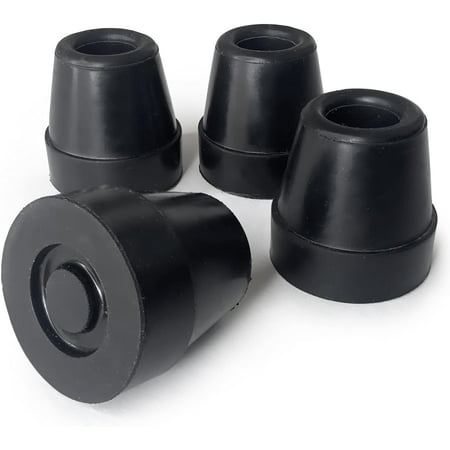 Dmi Quad Cane Tip,1-5/16 in. H,Black,PK4 519-1378-9504