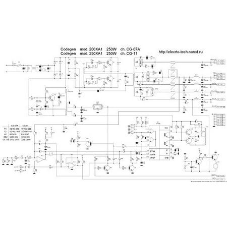 Power Units Service Manual - CODEGEN 200XA1 CODEGEN 200XA1 250XA1 PC POWER SUPPLY SCH Service Manual free download