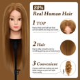 thumbnail image 4 of Cabeza Maniquí Neverland Belleza y Salud con 80% Cabello Humano Real, 4 of 9
