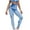 Blue, variant on Hvyesh Women Tie Dye Yoga Pants Seamless Stretchy High Waisted Yoga Pants Slim Tummy Control Butt Lift Activewear Leggings