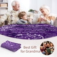 thumbnail image 6 of Grandma Blanket, Grandma Gifts from Grandkids, Birthday Gifts for Grandma from Grandson Granddaughter, Christmas Gifts For Great Grandma, Grandma Bed Flannel Letter Throw Blanket " (Purple)(40"x50"), 6 of 7