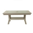 thumbnail image 2 of Teme 66 Inch Dining Table-Glass Top-Lower Shelf-Beige Rubberwood, 2 of 6