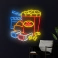 thumbnail image 3 of Handmadetneonsign Movie Time Neon Light, Cinema Neon Sign, Movie Theater Led Light, Film Drink, 3 of 5