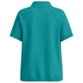 thumbnail image 4 of Likimi Womens Sweatshirt Button Down Short Sleeve Solid Color Stand Collar Sweatshirt For Women Everyday Wear Comfortable Pullover Tops Size Xl, 4 of 5