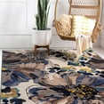 thumbnail image 5 of World Rug Gallery Modern Bright Flowers Non-Slip Cream 7'10" x 10' Indoor Area Rug, 5 of 6