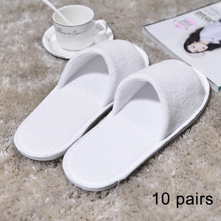 White Disposable Bathroom Waffle Slippers For Hotels China, 43% OFF