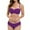 Pink, variant on Women's 2 Piece Bikini Set Spaghetti Strap High Cut Push Up Underwire Swimsuit