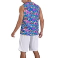 thumbnail image 5 of Rocae Colorful Mushrooms for Men's Basketball Jersey Lightweight and Breathable Athletic Tank Top,Quick-Drying Sports Jersey, 5 of 9