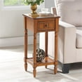 thumbnail image 2 of Pemberly Row One-Drawer Traditional Wood Accent End Table in Walnut, 2 of 7