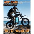 thumbnail image 3 of Bopzin 3000W Off-Road Electric Bike for Adults, 60V 35Ah High Capacity Battery E-Bike, 20"x4.0" Fat Tire, 200 N·m Torque, 7-Speed Mountain Electric Motorcycle UL2849, 3 of 9
