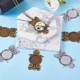 thumbnail image 6 of 20 Sets Tibetan Styles Alloy Owl Pendant Trays Round Blank Bezel with 25mm Glass Cabochon Round Clear Dome Tiles, 6 of 9