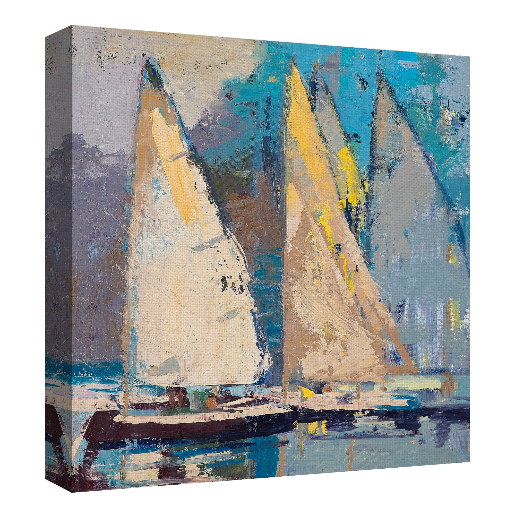 Masterpiece Art Gallery Breeze Sail & Sky by Beth Forst Canvas Art Print 35" x 35"