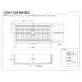 thumbnail image 3 of Gourmetier KGKFA361810BC Arcticstone 36-Inch Solid Surface White Stone Apron-Front Single Bowl Farmhouse Kitchen Sink with Strainer and Grid in Matte White/Brushed, 3 of 7