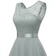 thumbnail image 4 of VISgogo Mujer Verano A-line Vestidos Color Sólido Recorte Cuello Redondo Túnica Cintura Sin Mangas Vestido VISgogo moda, 4 of 9
