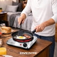 thumbnail image 7 of OVENTE Countertop Infrared Single Burner, 1000W Electric Hot Plate with 7” Ceramic Glass Cooktop, 5 Level Temperature Setting & Easy to Clean Base, Compact Stove for Home Dorm Office, Silver BGI101S, 7 of 7