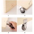 thumbnail image 2 of nipocaio 4 Pieces Furniture Casters, Non Marking Rotation Caster Wheel, Furniture Wheels with U Bracket, Rubber Swivel Casters with Brake, for Trolleys, Furniture, 2 of 5