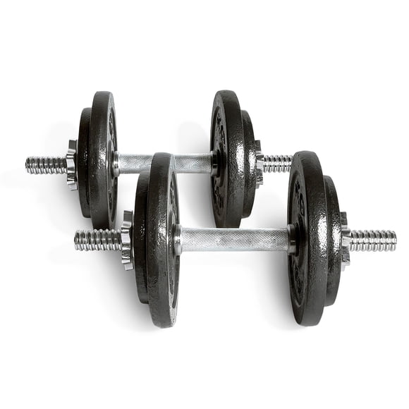 Juego de mancuernas ajustables CAP Barbell de 50 kg, color negro (par)