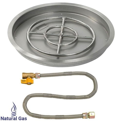 American Fireglass Round Stainless Steel Drop-in Pan with ...