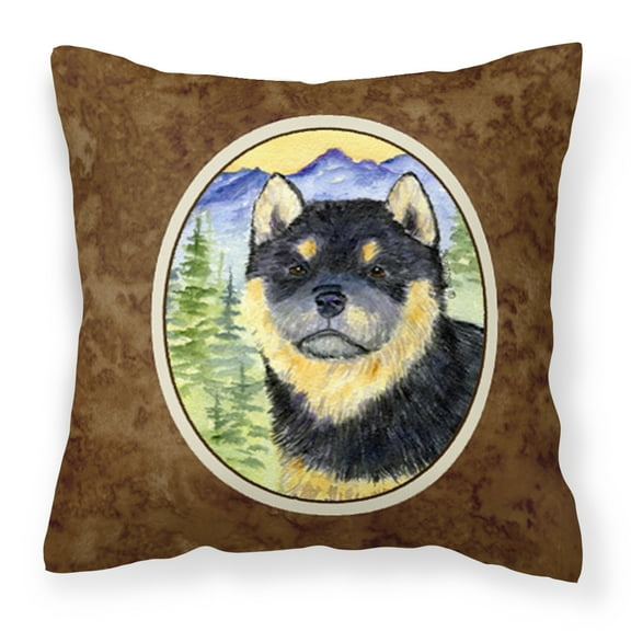 Carolines Treasures SS8274PW1414 Shiba Inu Fabric Decorative Pillow, 14Hx14W, multicolor