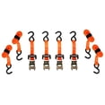 thumbnail image 2 of 10' 3000 lb Padded D-Handle Heavy Duty Ratchet Tie Down 4 Pk Orange, 2 of 2