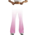 thumbnail image 2 of YanHoo Yoga Pants for Women Trendy Gradient Color Slim Fit Sweatpants Casual Flared Leg Trousers with Pockets, 2 of 5