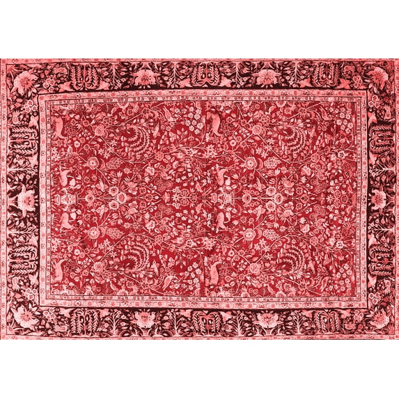 Ahgly Company Indoor Rectangle Persian Red Traditional Area Rugs, 2' x 4'