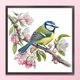 thumbnail image 3 of Hilo de bordar Algodón ecológico completo 18CT Flores impresas Punto de cruz de pájaros, 3 of 9