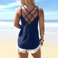 thumbnail image 4 of ALLLIST Going Out Tops for Women Blue Solid Cami Scoop Neck Sleeveless Tank Tops Tank Tops S, 4 of 6