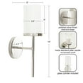 thumbnail image 5 of Kate and Laurel Blaise Transitional Metal Wall Sconce, 5 x 6 x 14, Silver, Modern Round Candle Holder with Removable Glass Cylinder for Flameless Candles, 5 of 9