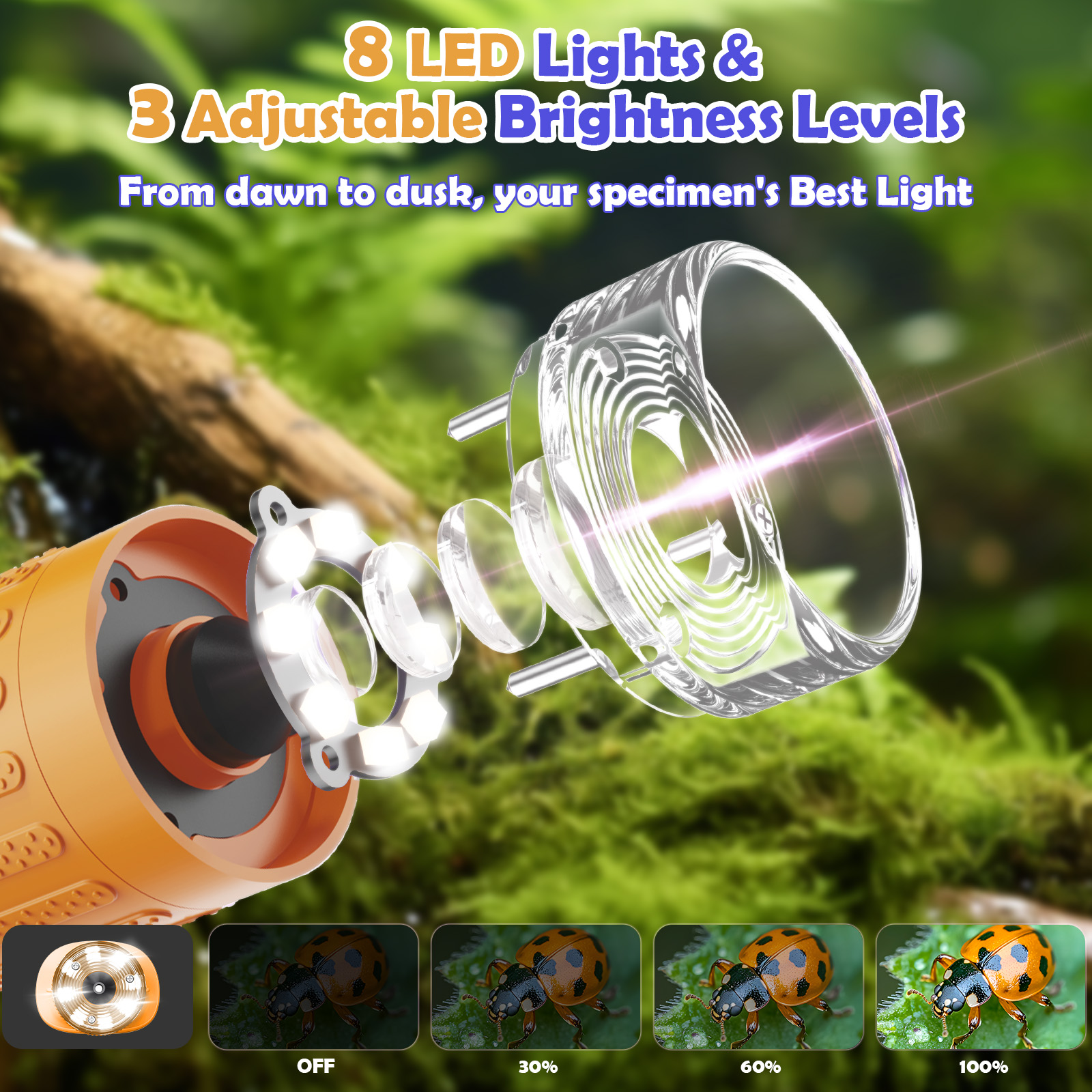 BEBANG 1080P Digital Handheld Microscope with 15 Slides photo 5