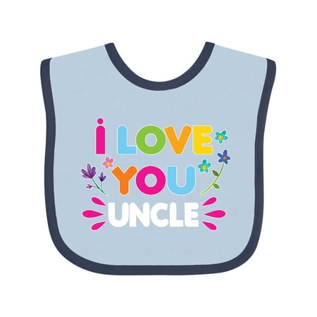 

Inktastic I Love You Uncle with Flowers Gift Baby Girl Bib